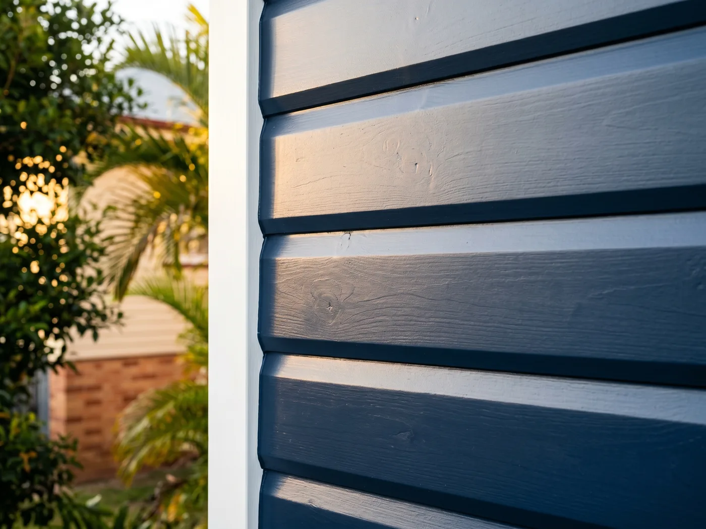 Close-up of a finished painter job on a Brisbane home